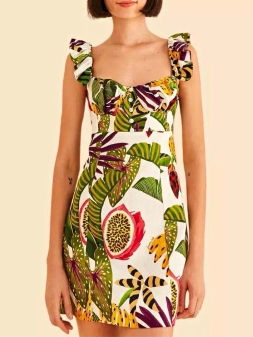 NWT Farm Rio Striped Forest Mini Dress